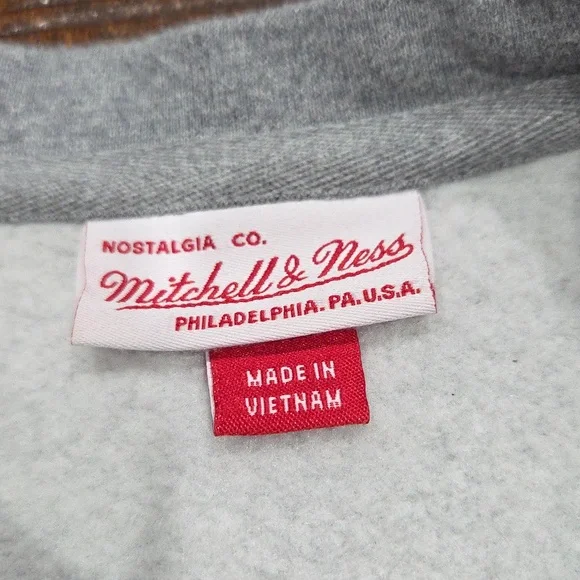 New Orleans Pelicans Basketball Gray Sweatshirt By Mitchell & Ness - Picture 5 of 9